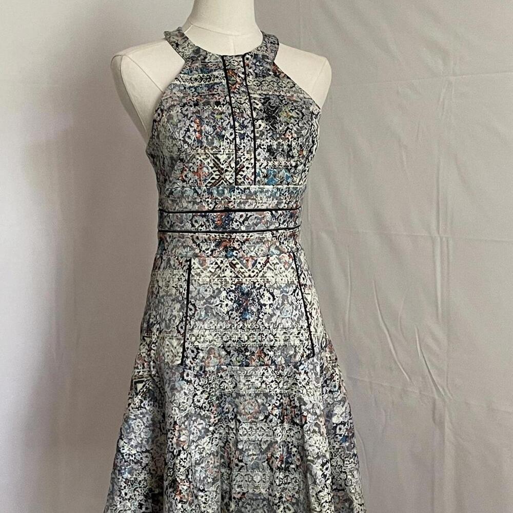 Parker Multicolor Racerback Fit & Flare Dress – Size S – NWT